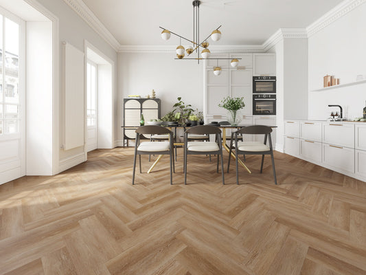 Ash Brown Herringbone LVT 2.5mm 0.55mm Dry-Back Parquet | Attraction