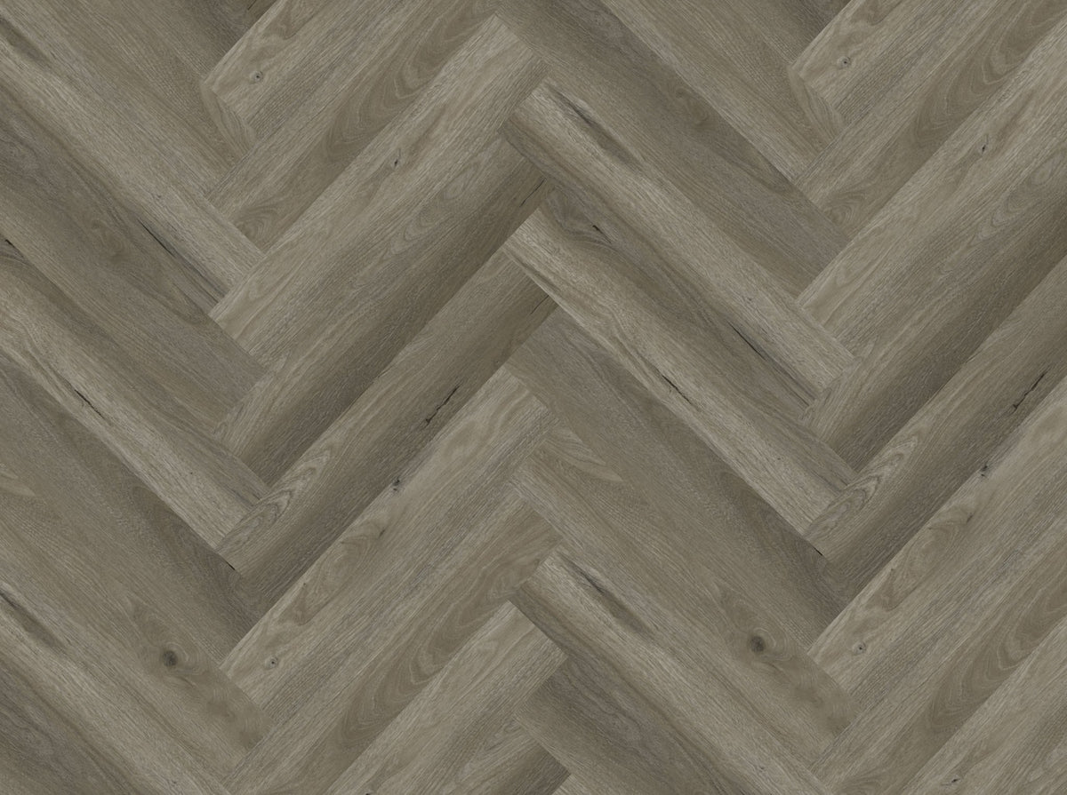 French Grey Herringbone LVT 2.5mm 0.55mm Dry-Back Parquet | Attraction