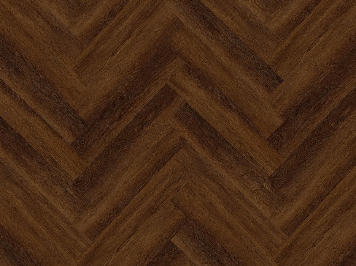 Walnut Oak Herringbone LVT 2.5mm 0.55mm Dry-Back Parquet | Attraction