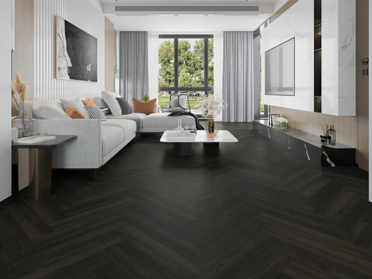 Antigua Charcoal Oak LVT 2.5mm 0.55mm Dry-Back Vinyl Flooring | Attraction