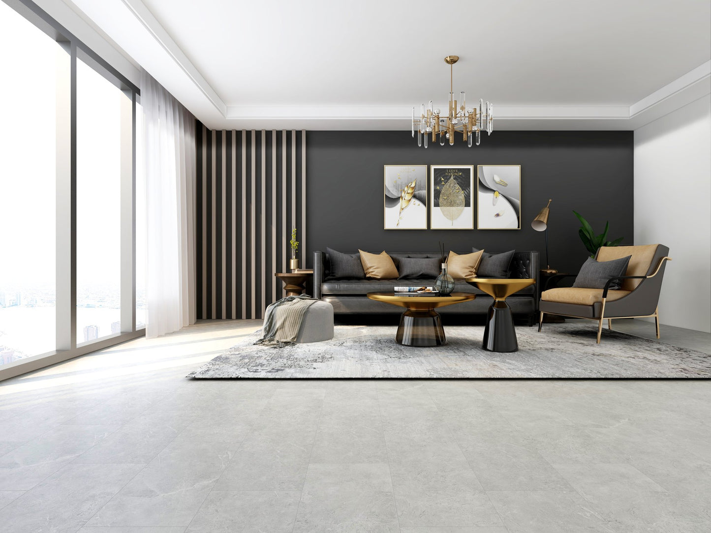 Crystal LVT Tile 2.5mm 0.55mm Stone Effect | Attraction