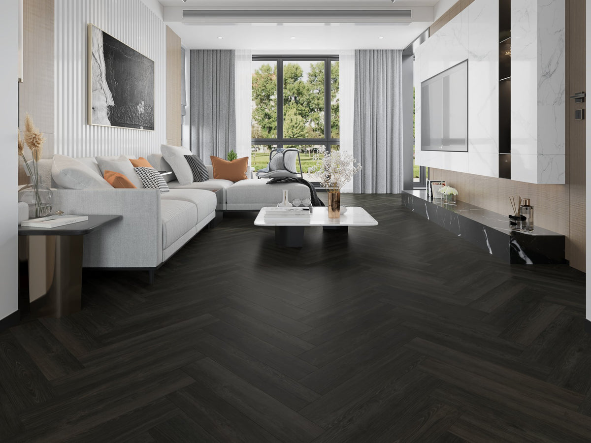 Antigua Charcoal Oak SPC Click Flooring 5.2mm Waterproof Vinyl Plank | Attraction SPC