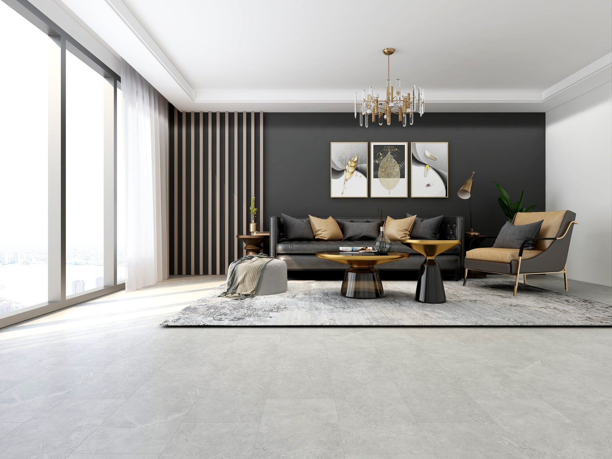 Crystal SPC Click Tile 5.2mm Stone Effect Waterproof | Attraction SPC