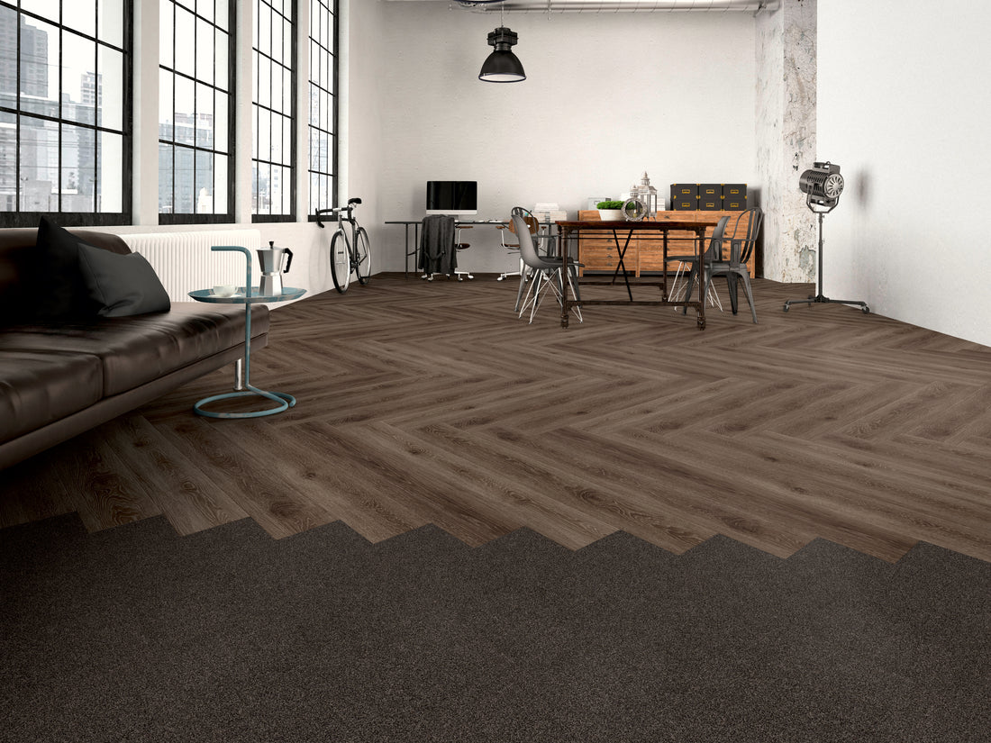 Dark Country Oak - Polyflor Expona Simplay room setting