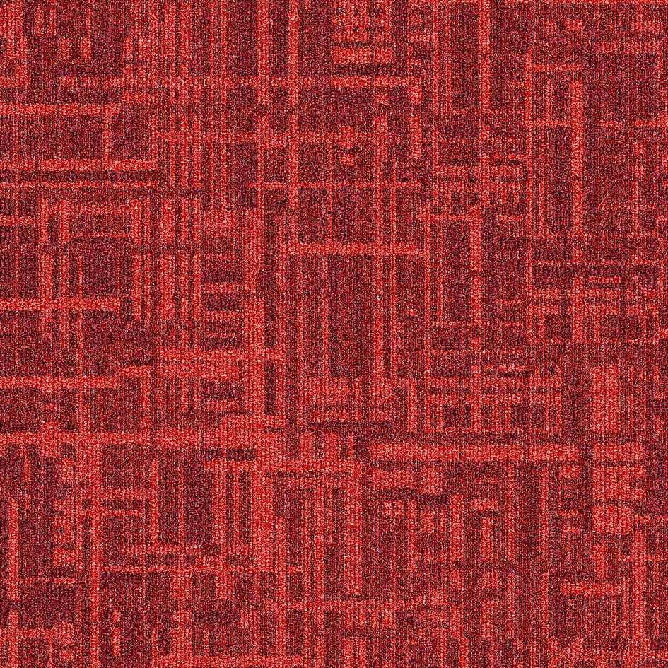 Burmatex Balance Grid District Red Carpet Tile 35416 | Trade Prices
