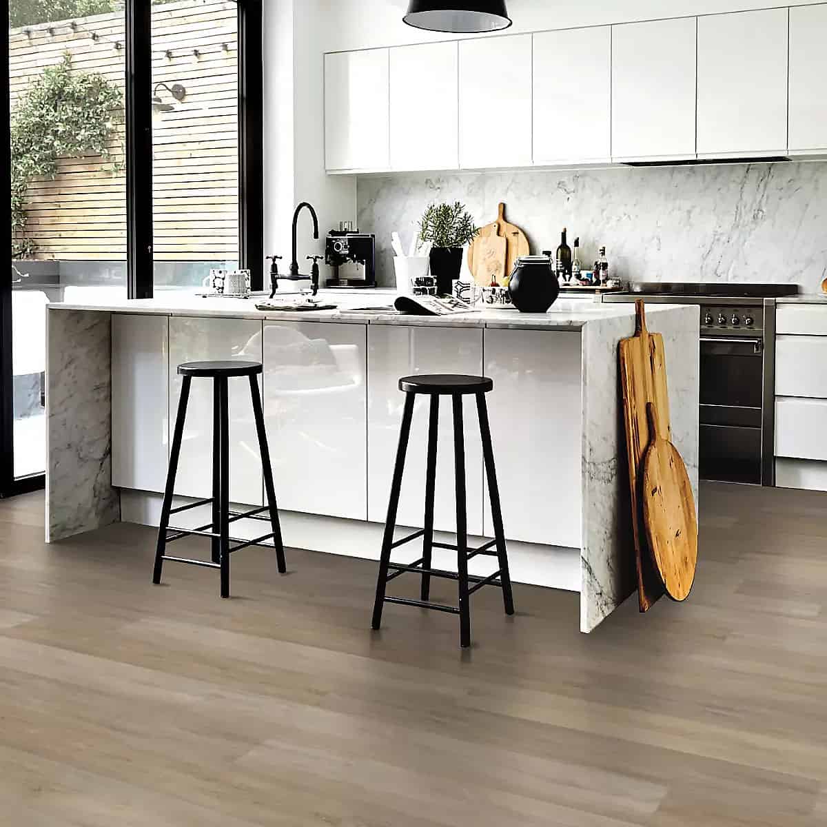 Elm Style LVT 2mm glue-down mid-tone wood-effect vinyl flooring sample