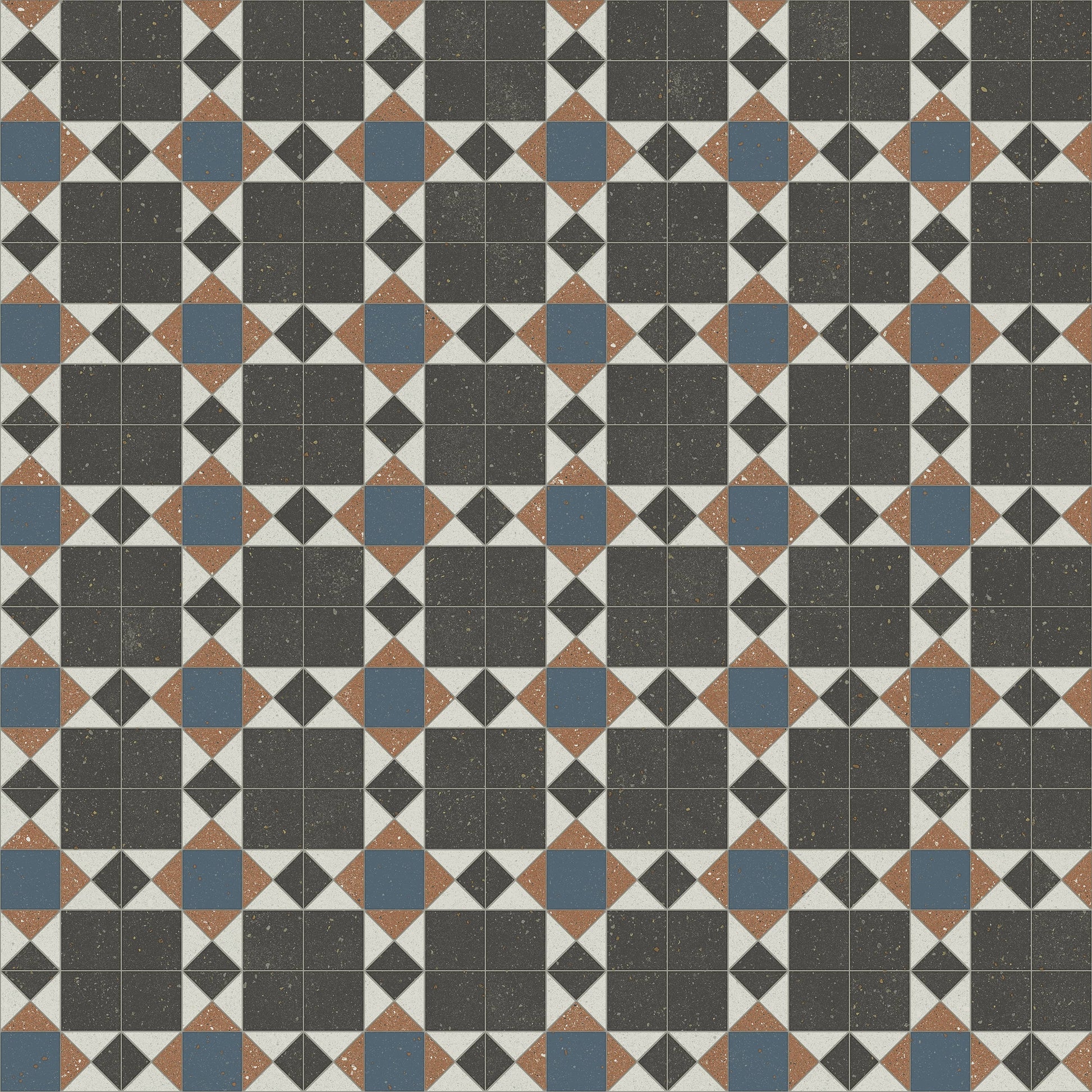 Polyflor Architex PUR Parlour Tile 3414 commercial vinyl sheet