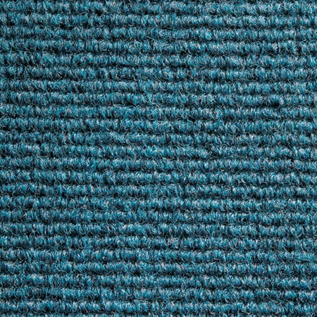 Heckmondwike Broadrib Pacific Blue commercial carpet sample