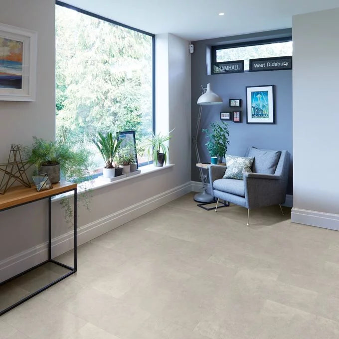 Polyflor Camaro Rigid Core Soho Cement SPC click LVT sample