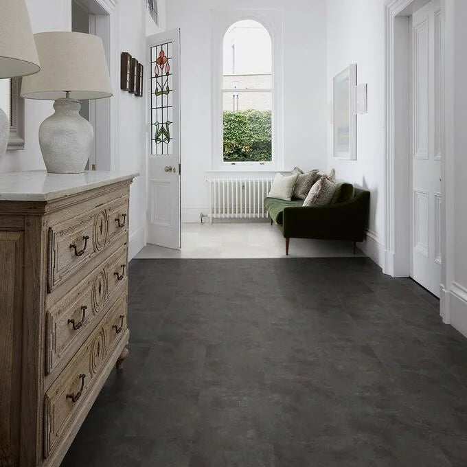 Polyflor Camaro Rigid Core Black Shadow Slate SPC click LVT sample