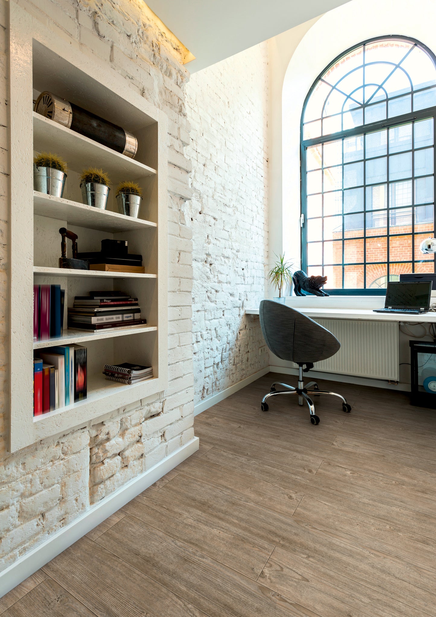 Natural Rustic Pine - Polyflor Expona Simplay room setting