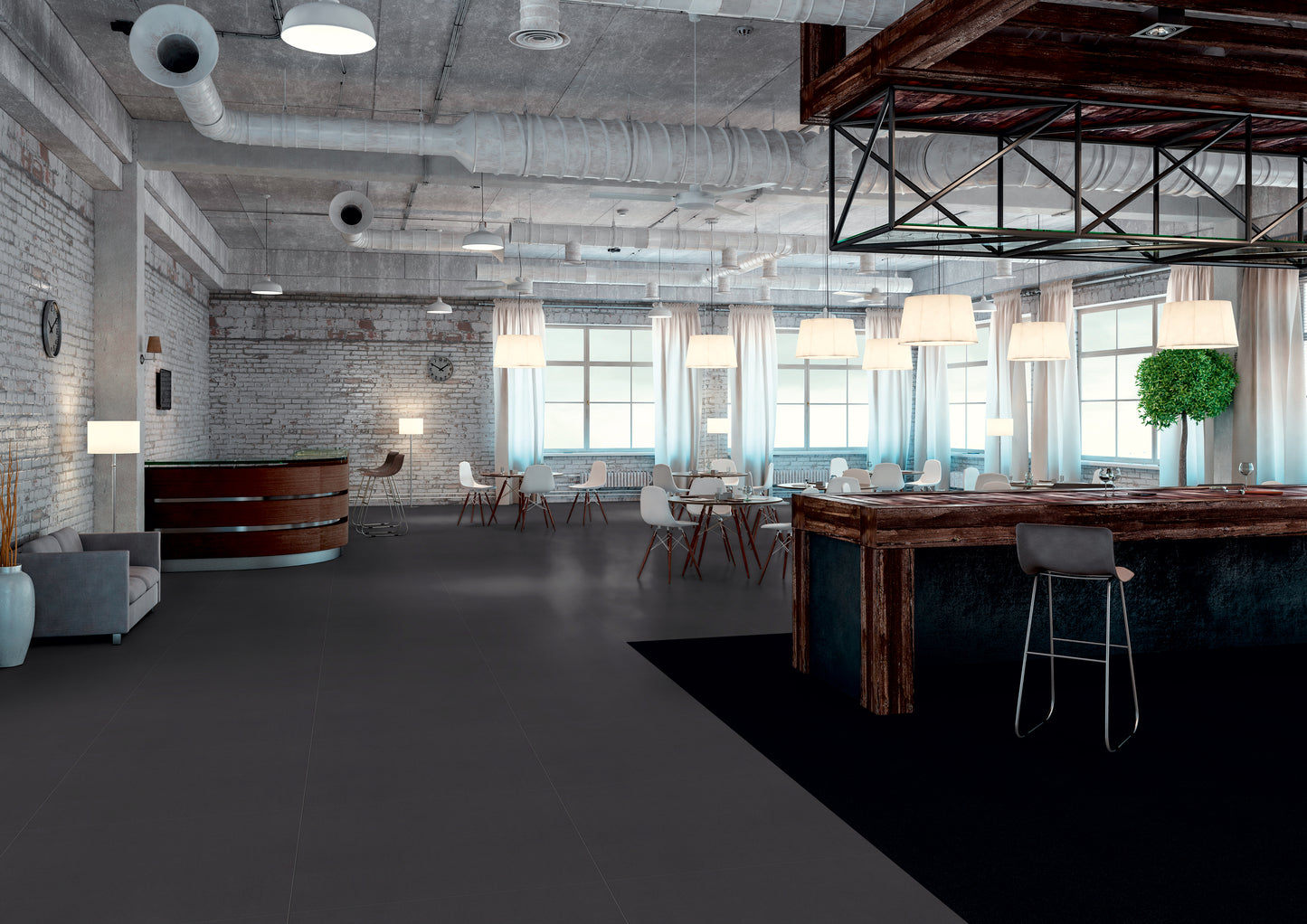 Charcoal Mono - Polyflor Expona Simplay room setting