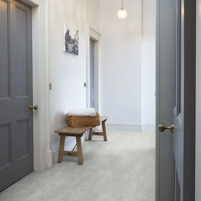 Polyflor Camaro Rigid Core Grey Flagstone SPC click LVT sample