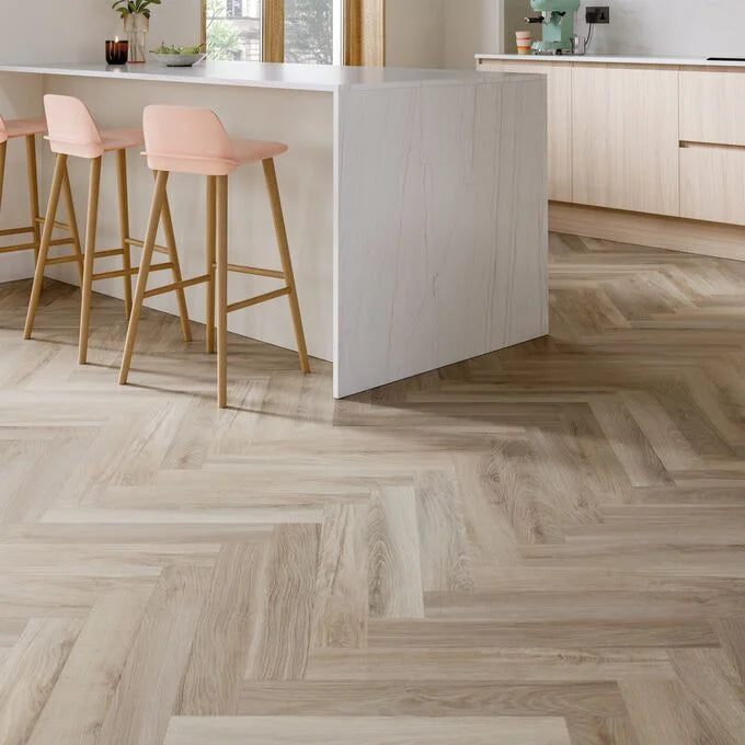 Polyflor Camaro Rigid Core Waterside Oak herringbone SPC click LVT