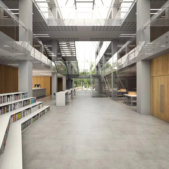 Polyflor Expona Commercial Light Grey Concrete vinyl flooring