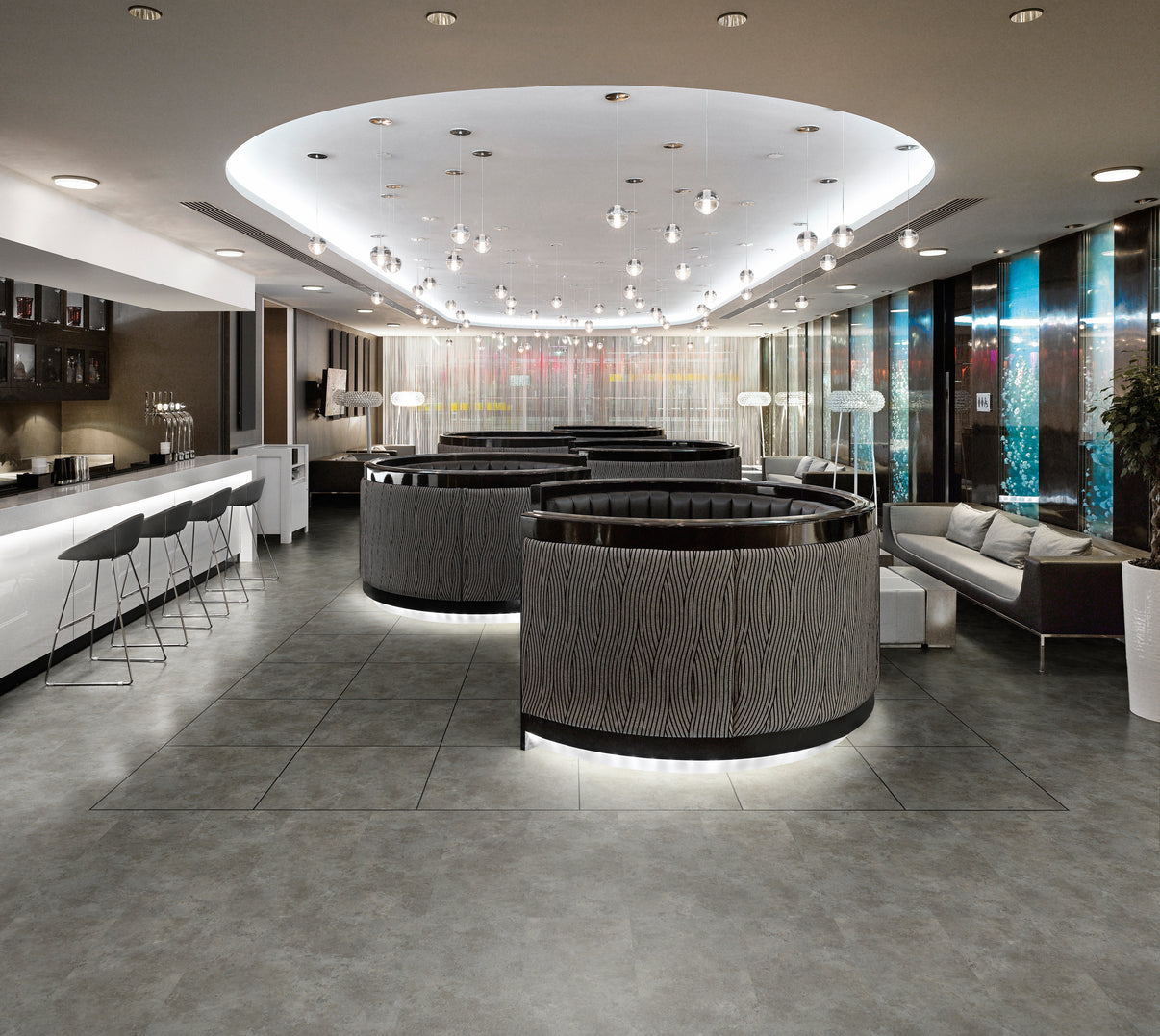 Roman Limestone - Polyflor Expona Control room setting