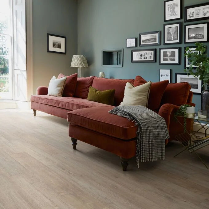 Polyflor Camaro PUR 2258 Fenland Oak LVT installed in modern interior space