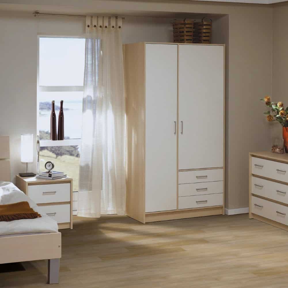 Poplar Style LVT 2mm glue-down pale wood-effect vinyl flooring sample