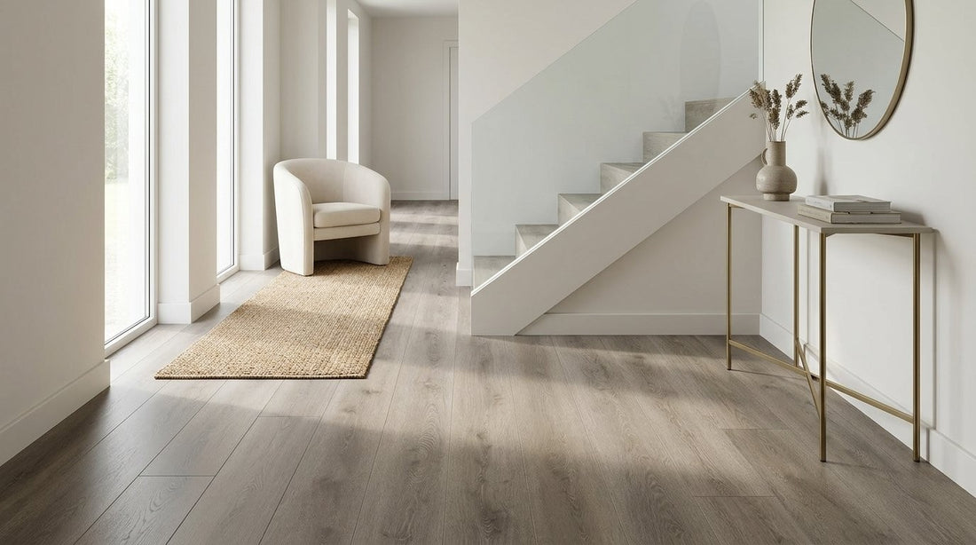 FW Originals CORE Spiced Oak brown oak SPC click flooring shown in a hallway