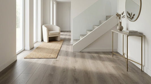 FW Originals CORE Spiced Oak brown oak SPC click flooring shown in a hallway