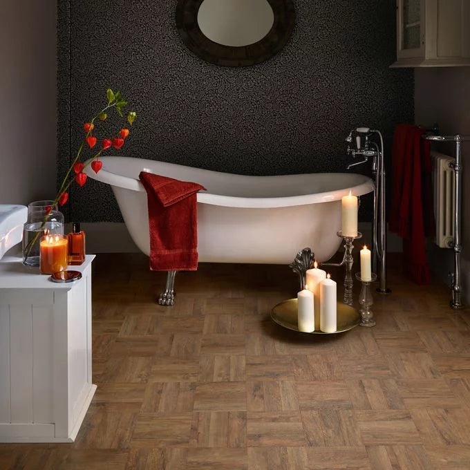Georgian Parquet LVT flooring by Polyflor Camaro Pur, durable and stylish