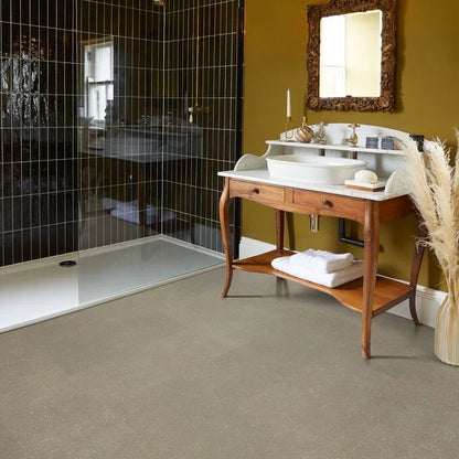 Polyflor Camaro PUR Goldstone Micro Terrazzo 2349 luxury vinyl tile in modern interior
