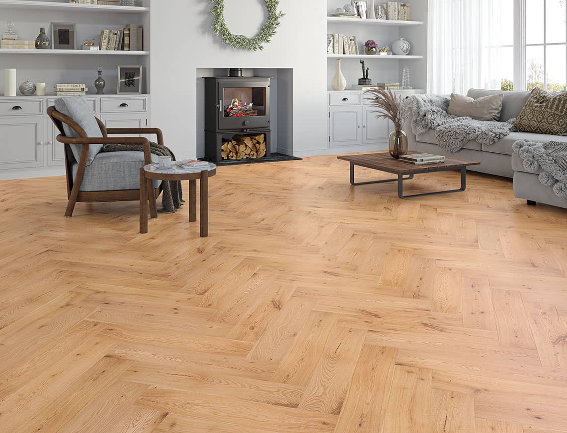 Flooring Wholesale Wood Hatfield Oak Herringbone Room Image