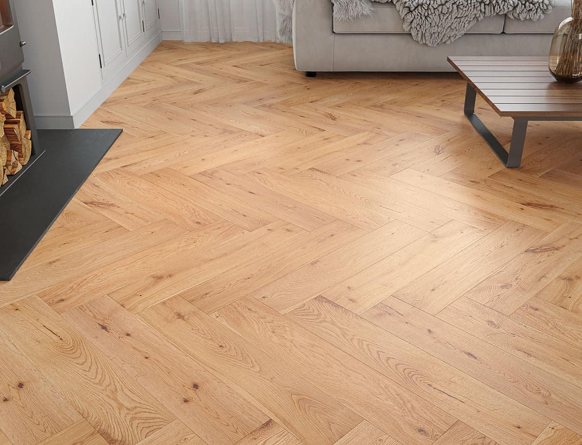 Flooring Wholesale Wood Hatfield Oak Herringbone Room Image 2