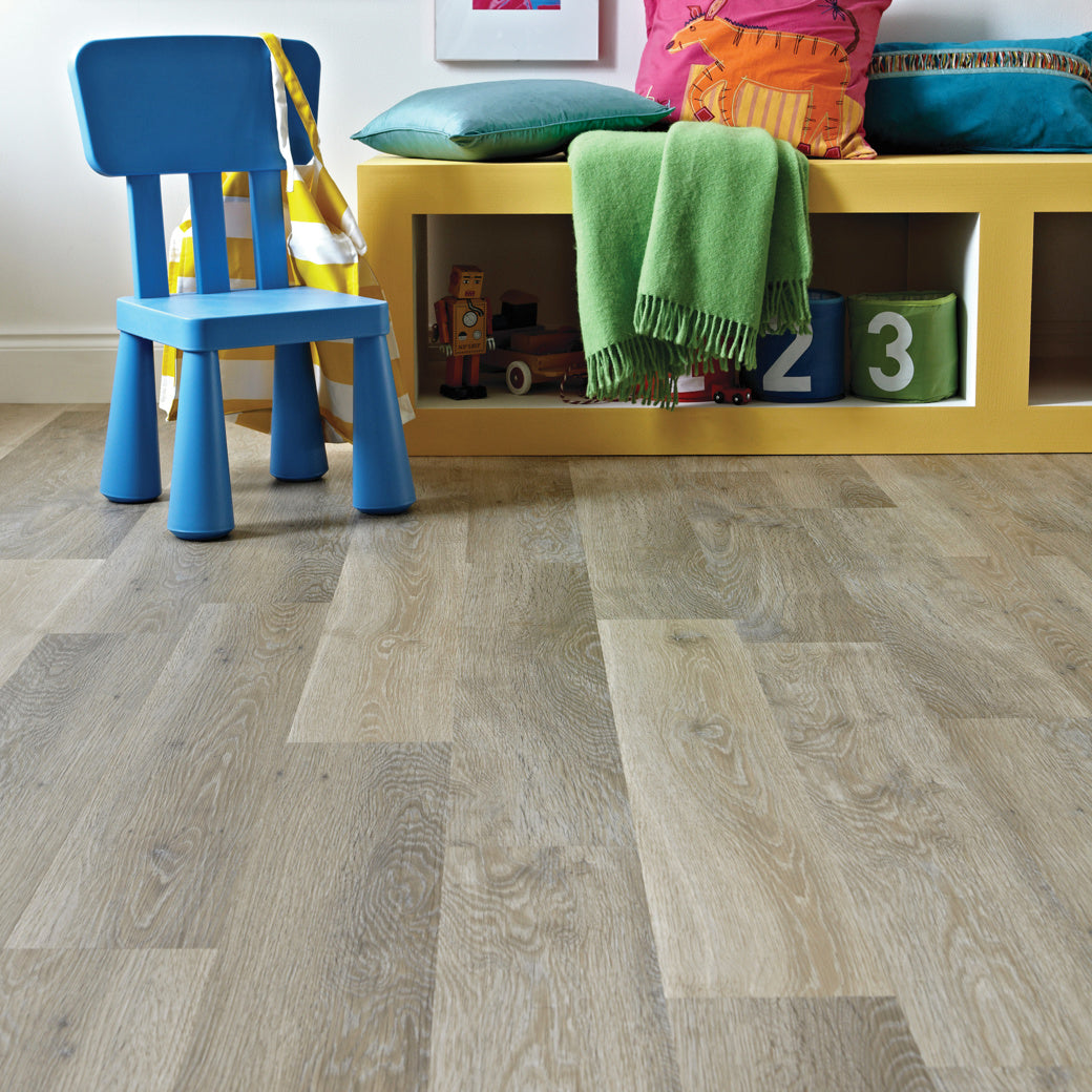 Karndean Knight Tile Lime Washed Oak KP99 wood-effect LVT 2mm sample