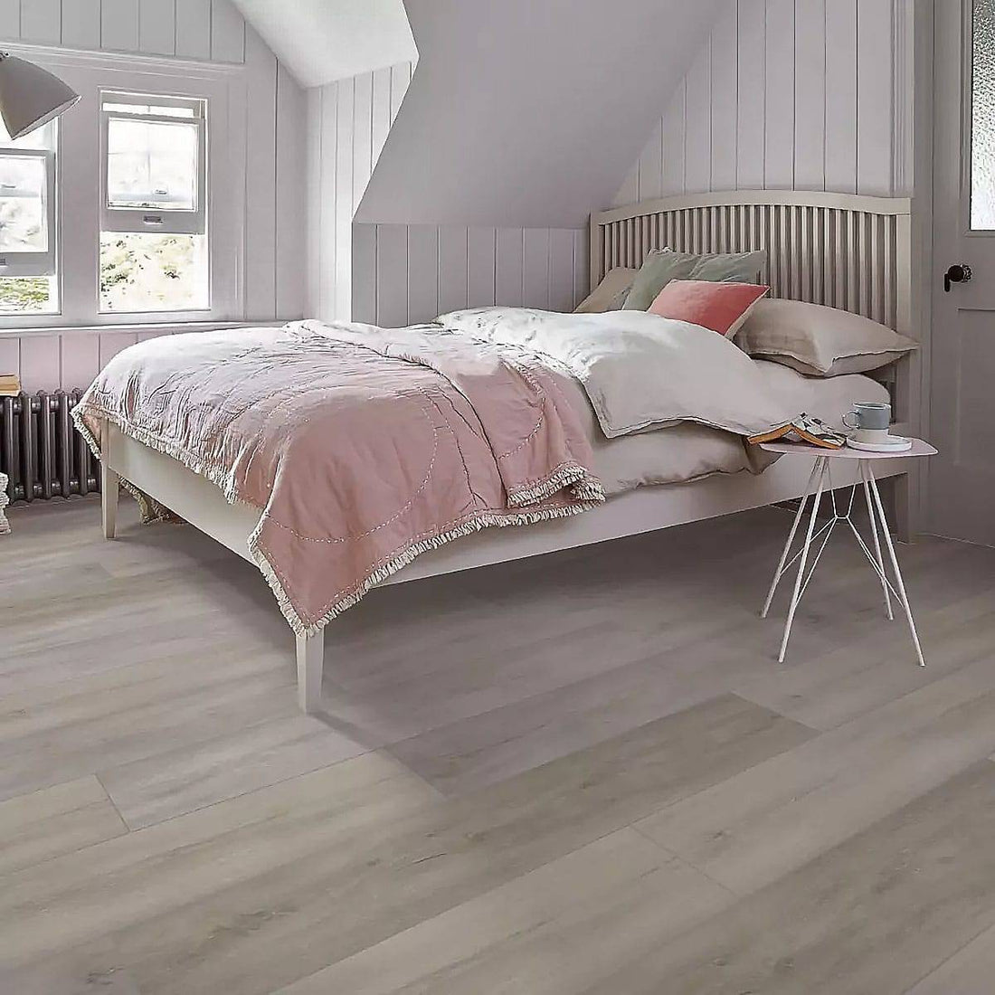 Beech Style LVT 2mm glue-down light wood-effect vinyl flooring sample
