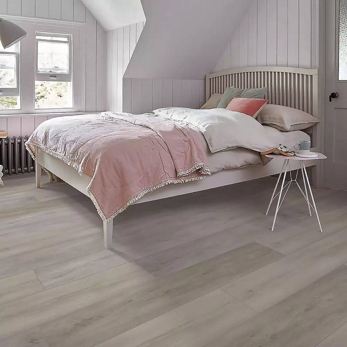Beech Style LVT 2mm glue-down light wood-effect vinyl flooring sample