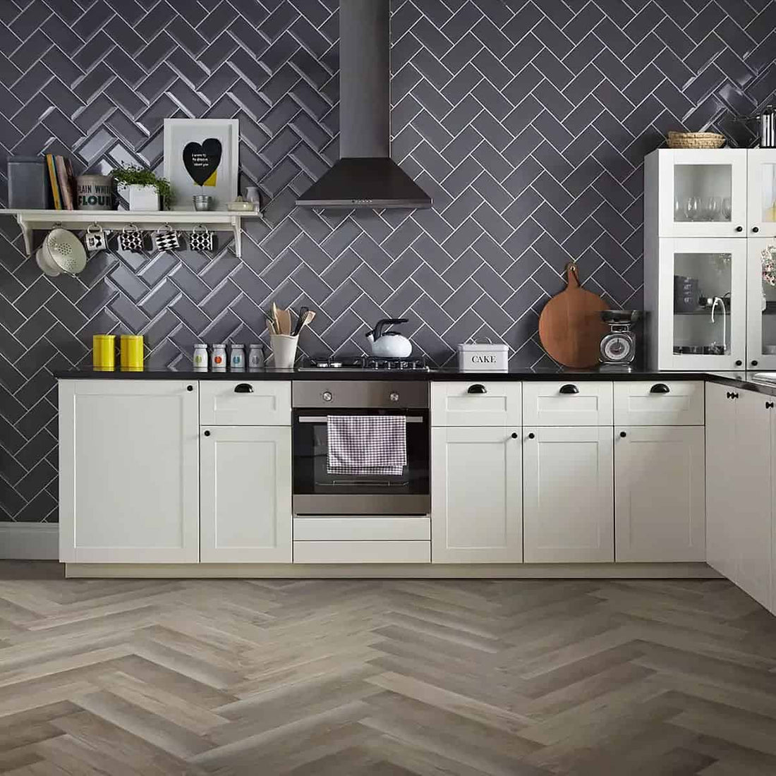 Birchwood Impression Parquet herringbone LVT 2.5mm 0.55mm wear light wood sample