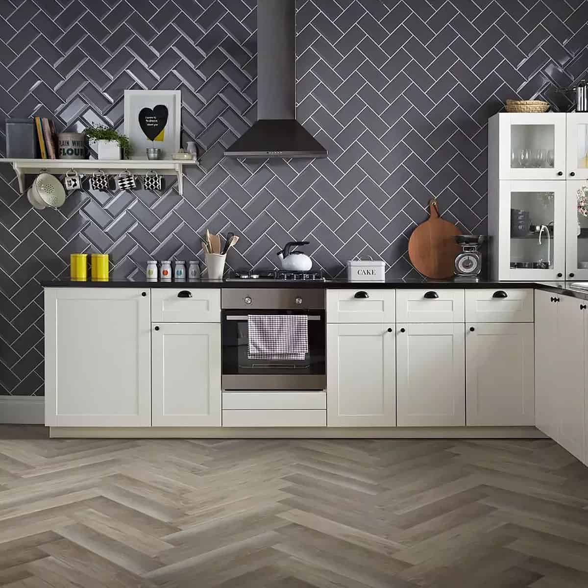 Birchwood Impression Parquet herringbone LVT 2.5mm 0.55mm wear light wood sample