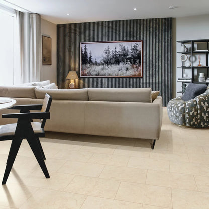 Karndean Knight Tile Natural Limestone ST33 stone-effect LVT 2mm sample
