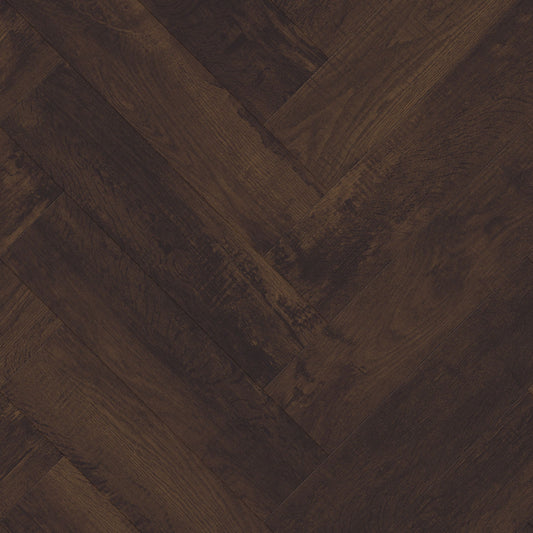 Moduleo LayRed Herringbone Country Oak 54991 dark oak wood effect LVT parquet