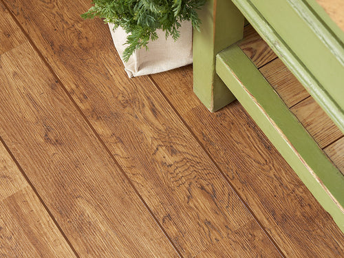 Polyflor Brown 0031 feature strips installed between LVT; surrounding flooring and props sold separately