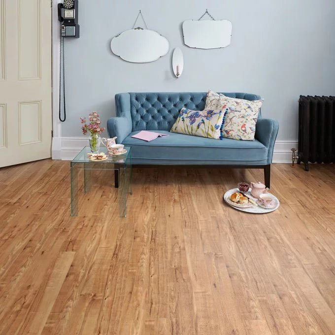 Polyflor Camaro PUR 2202 Nut Tree LVT flooring with natural wood-effect grain finish