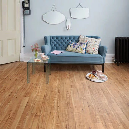 Polyflor Camaro PUR 2202 Nut Tree LVT flooring with natural wood-effect grain finish