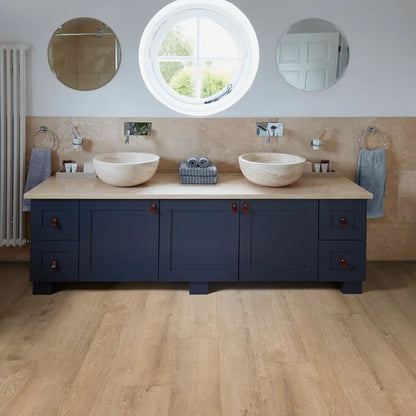 Polyflor Camaro PUR 2244 Cashmere Oak LVT flooring with plank wood-effect finish