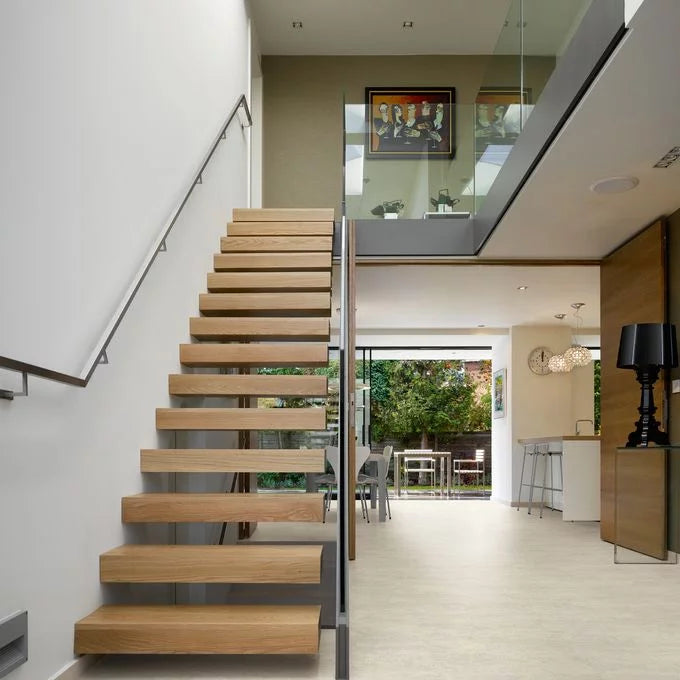 Polyflor Camaro PUR 2332 White Metalstone LVT flooring with stone-effect and metallic tones