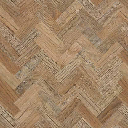 Polyflor Camaro PUR Cambridge Parquet LVT close up showing detailed wood grain parquet texture