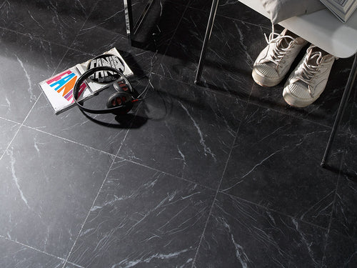 Polyflor Grey 2035 grouting strips installed between LVT tiles; surrounding flooring and props sold separately