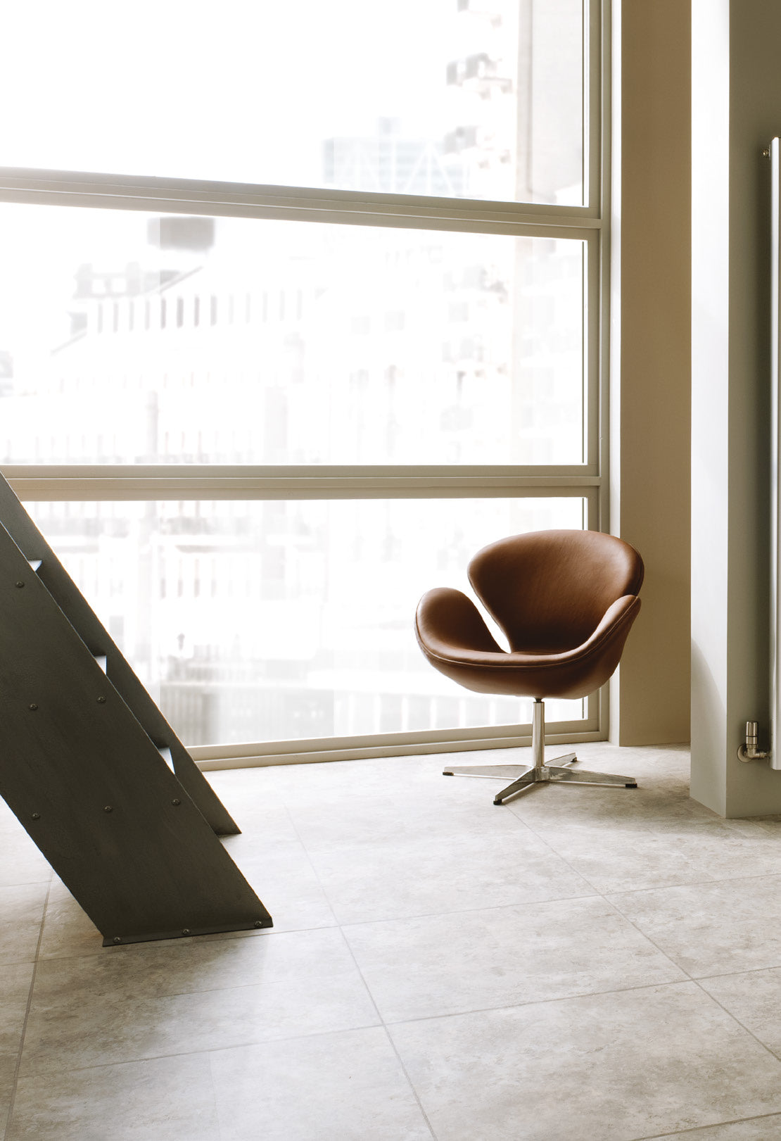 Polyflor Grey 3036 grouting strips in a manufacturer installation photograph; surrounding flooring and furniture sold separately