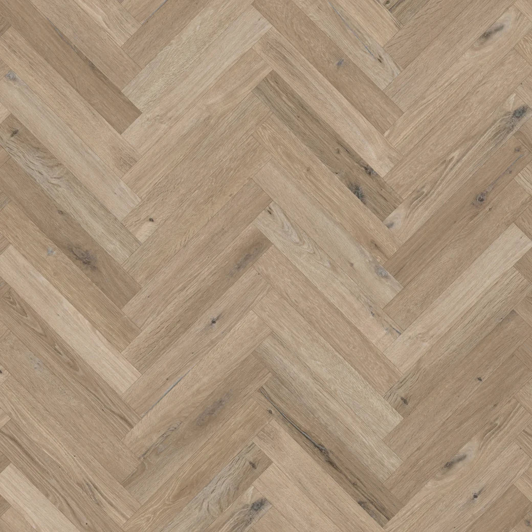 Karndean Knight Tile Washed Character Oak SM-KP144 herringbone wood-effect LVT 2mm
