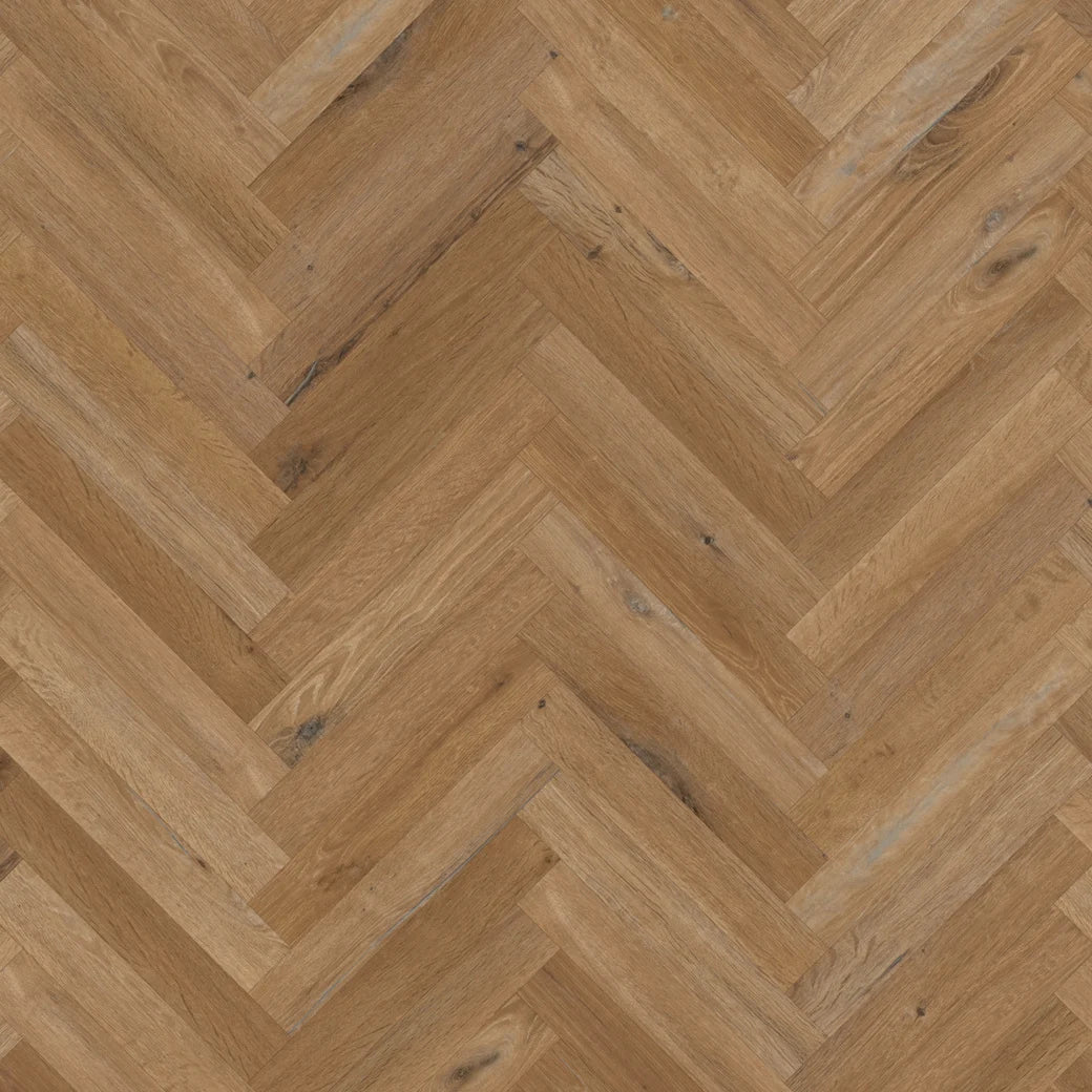 Karndean Knight Tile Traditional Character Oak SM-KP146 herringbone wood-effect LVT 2mm sample