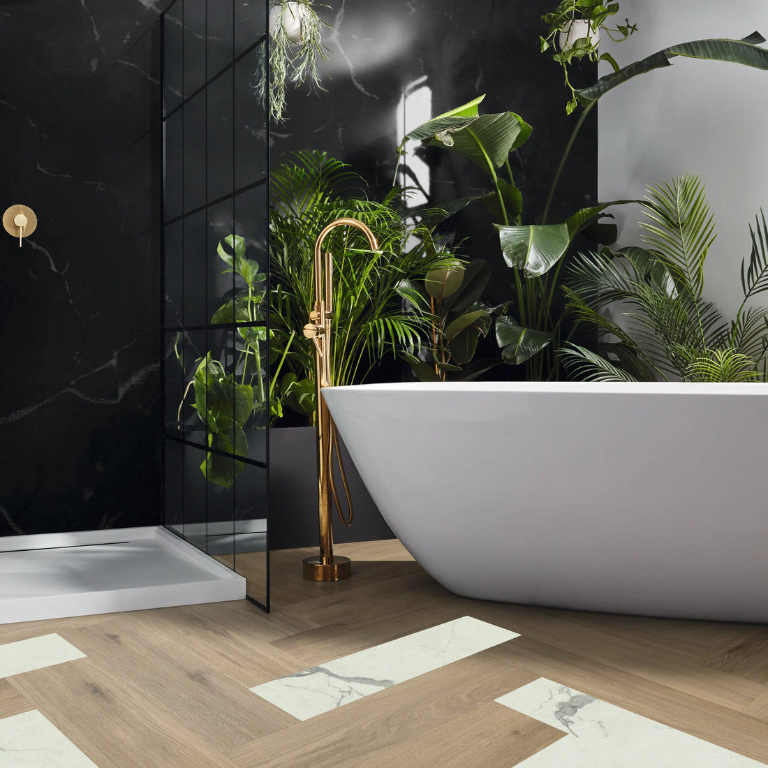 Karndean Van Gogh Palazzo Marble SM-VGT2413 herringbone marble-effect LVT 0.55mm sample