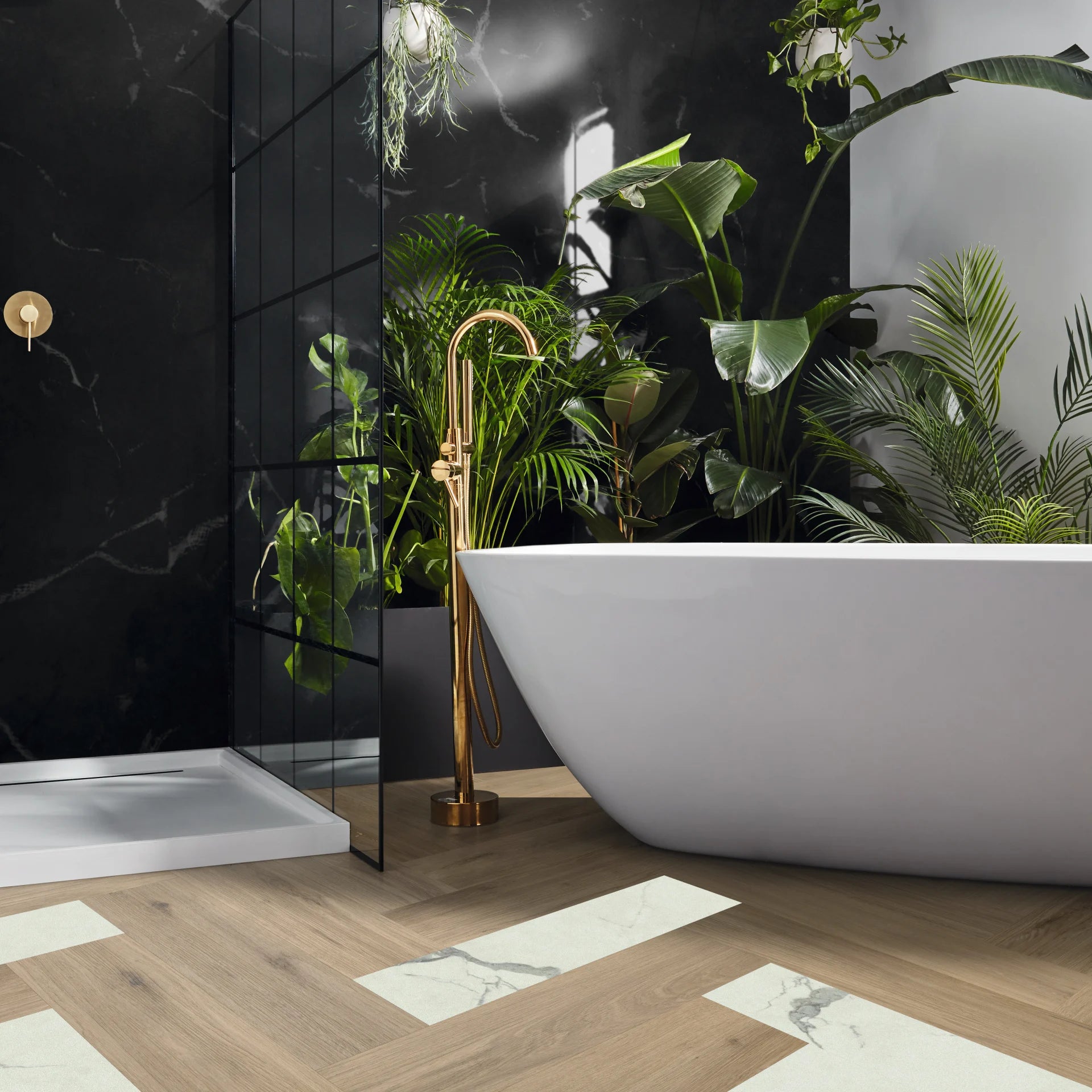 Karndean Van Gogh Palazzo Marble SM-VGT2413 herringbone marble-effect LVT 0.55mm sample