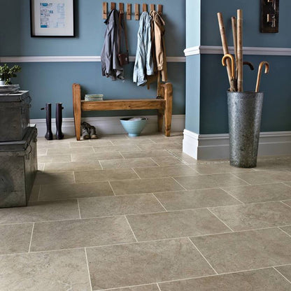 Karndean Knight Tile Portland Stone ST13 stone-effect LVT 2mm sample
