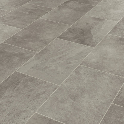 Karndean Knight Tile Grey Riven Slate Stone Effect LVT 2mm ST16 | Trade Prices