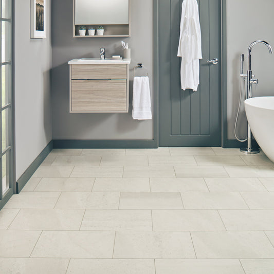 Karndean Knight Tile Honed Oyster Slate ST17 stone-effect LVT 2mm sample